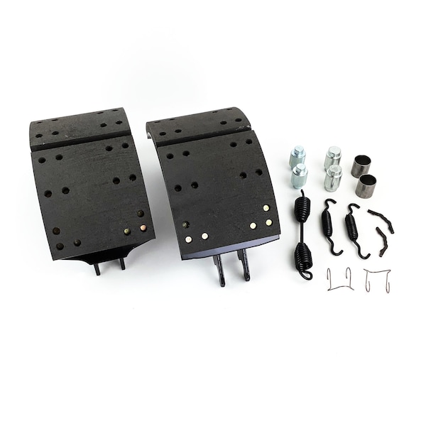 Abex Brake Shoe Kit - Two Lined Brake Shoes With Hardware, New, El, 20000 Gawr 4707QPEL - main